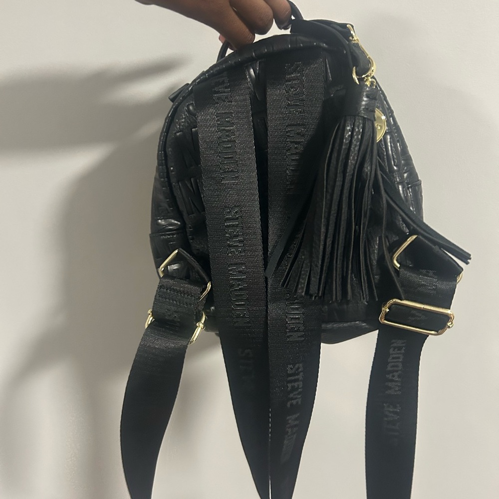 Steve Madden Black Mini Backpack - Picture 2 of 6